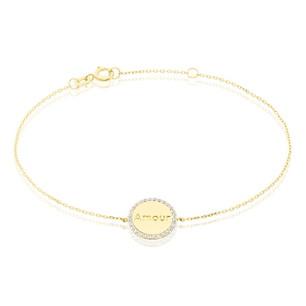 Bracelet Levon Or Jaune Oxyde De Zirconium - Bracelets Femme | Histoire d&rsquo;Or