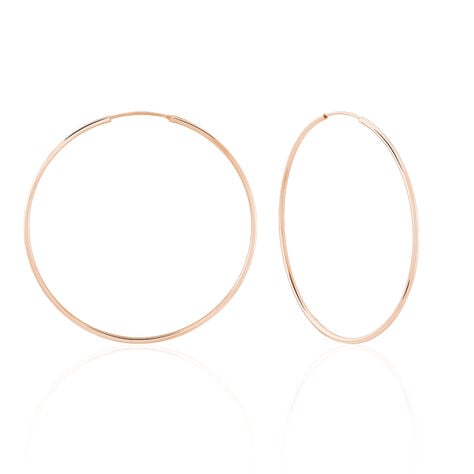 Créoles Argent Rose Olympia - Boucles d'oreilles créoles Femme | Histoire d’Or