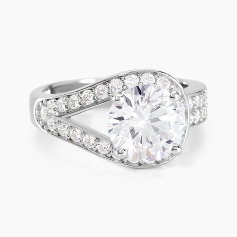 Bague Melisse Argent Blanc Oxyde De Zirconium - Bagues solitaires Femme | Histoire d&rsquo;Or