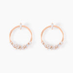 Boucles D'oreilles Pendantes Celene Argent Rose Oxyde De Zirconium - Boucles d'oreilles fantaisie Femme | Histoire d&rsquo;Or