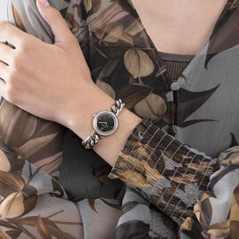 Montre Furla Chain Round Noir - Montres Femme | Histoire d’Or