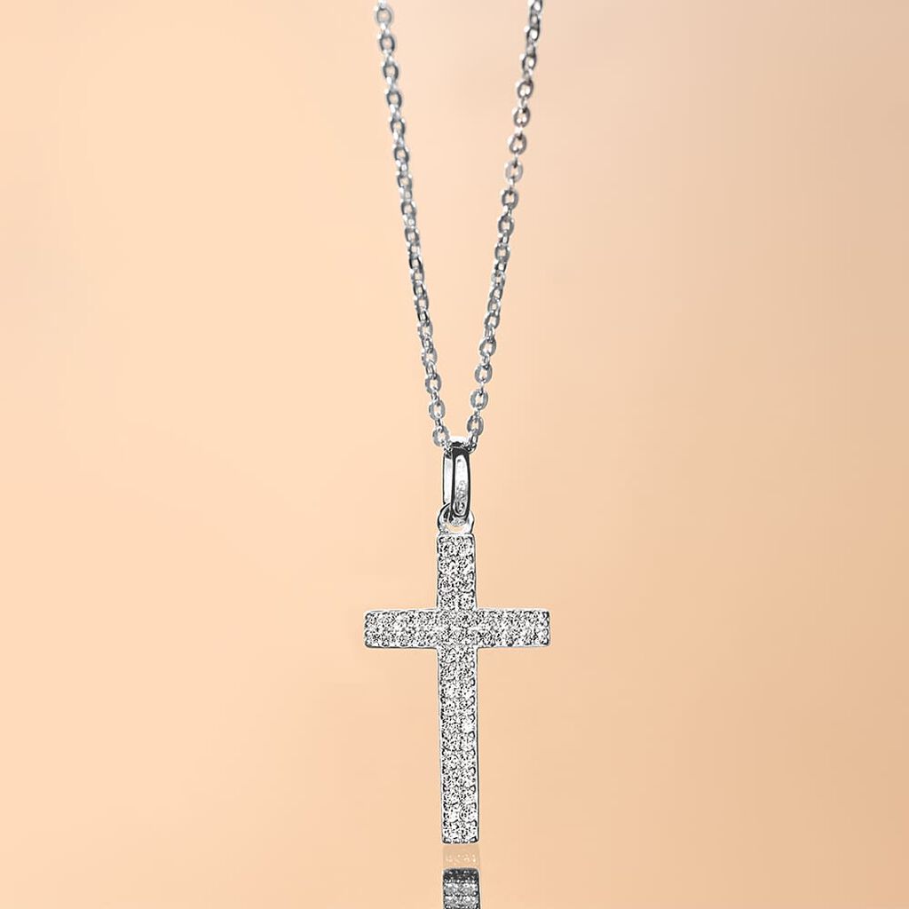 Collier Carola Argent Blanc Oxyde De Zirconium - Colliers fantaisie Femme | Histoire d’Or
