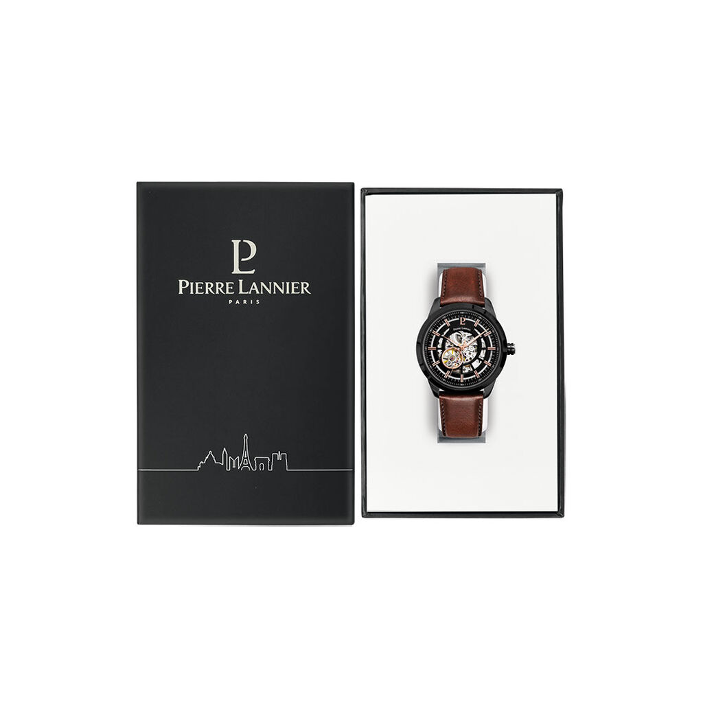 Montre Pierre Lannier Automatique 44 Noir - Montres Homme | Histoire d’Or