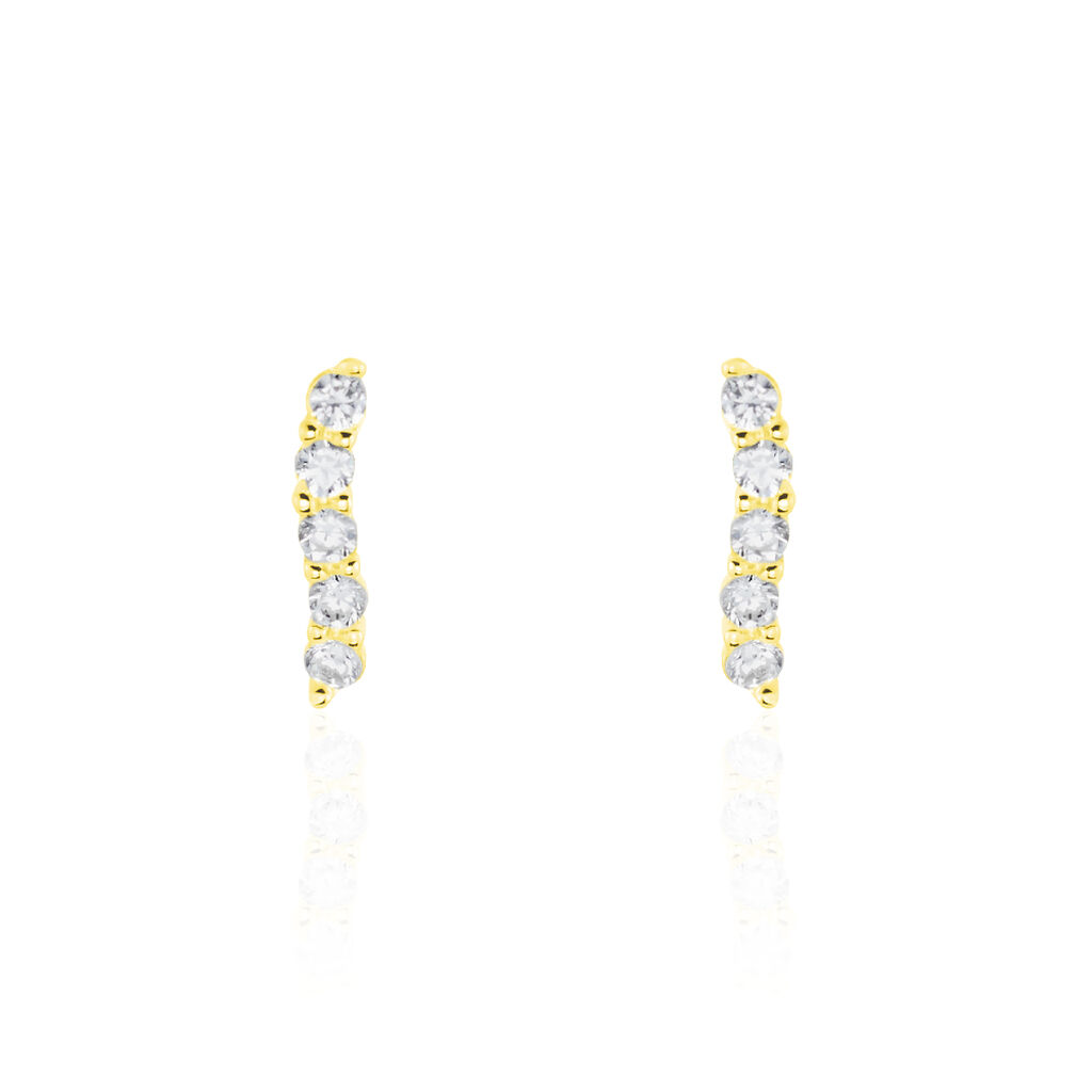 Boucles D'oreilles Pendantes Dahina Or Jaune Oxyde De Zirconium - Boucles d'oreilles pendantes Femme | Histoire d’Or