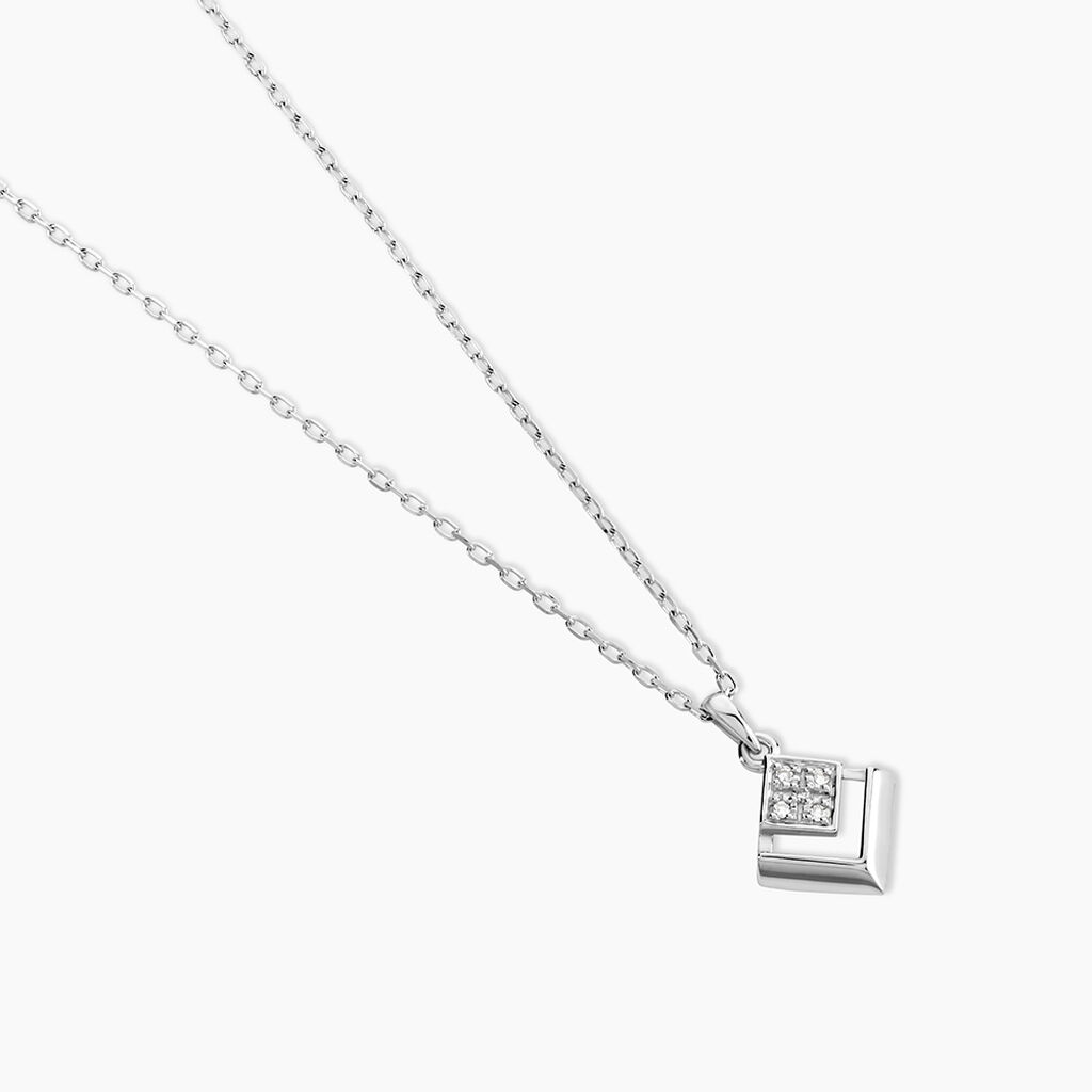 Collier Liana Or Blanc Diamant - Bijoux Pierres Pr&eacute;cieuses Femme | Histoire d&rsquo;Or