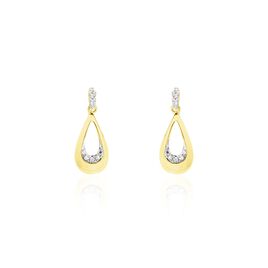 Boucles D'oreilles Puces Nirmala Or Jaune Diamant - Boucles d'oreilles pendantes Femme | Histoire d’Or