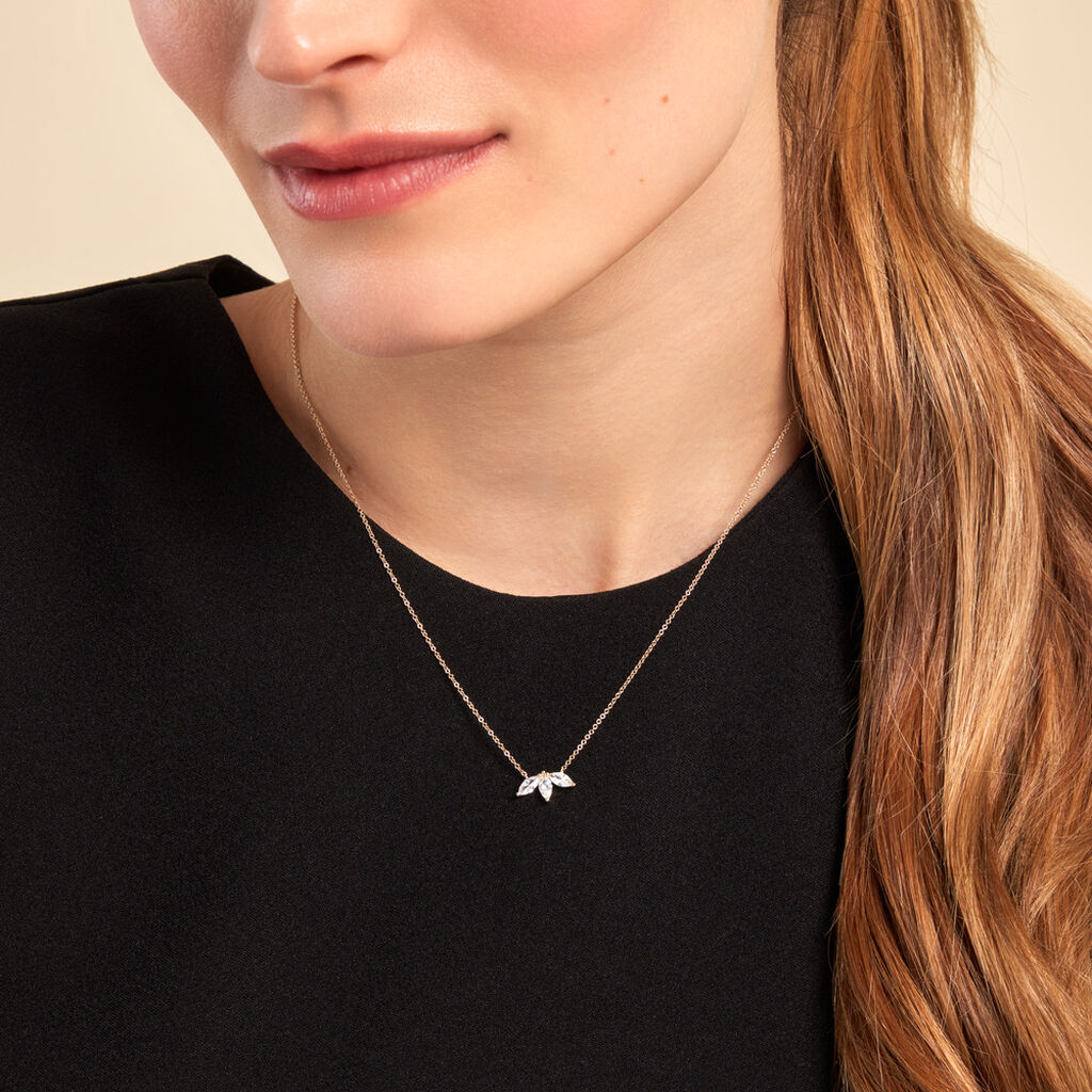 Collier Marquise Or Jaune Oxyde De Zirconium - Colliers Femme | Histoire d’Or