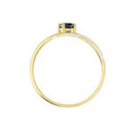 Bague Or Jaune Canut Saphir - Bagues solitaires Femme | Histoire d&rsquo;Or