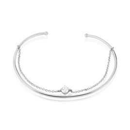 Bracelet Jonc Ruth Argent Blanc Oxyde De Zirconium - Bracelets fantaisie Femme | Histoire d’Or