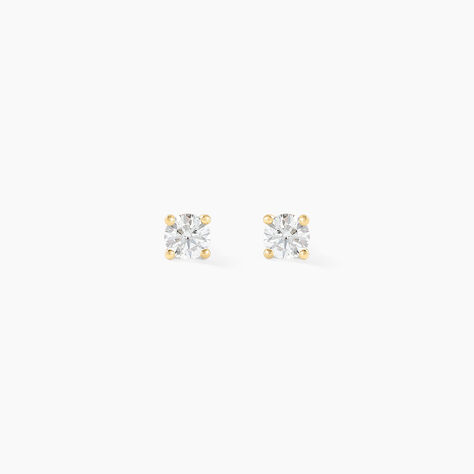 Boucles D'oreilles Puces Aphrodite Or Jaune Diamant - Clous d'oreilles Famille | Histoire d’Or