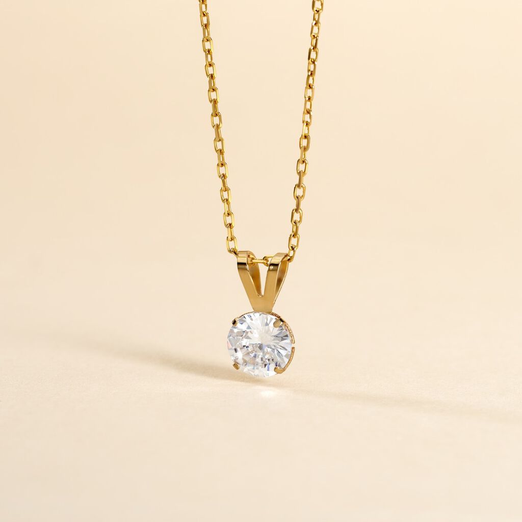 Pendentif Mabila Or Jaune Oxyde De Zirconium - Pendentifs Femme | Histoire d’Or