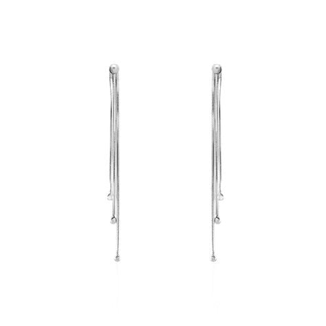 Boucles D'oreilles Pendantes Giorgia Argent Blanc - Boucles d'oreilles fantaisie Femme | Histoire d&rsquo;Or