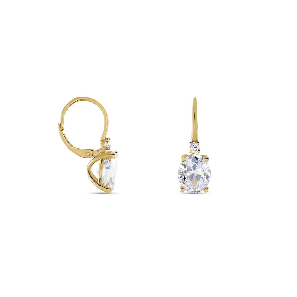 Boucles D'oreilles Plaqué Or Mirzel Oxydes De Zirconium - Boucles d'oreilles fantaisie Femme | Histoire d’Or
