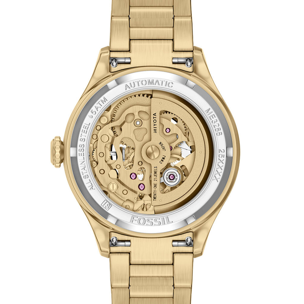 Montre Fossil Gilmore Automatic Dor&eacute; - F&ecirc;te des m&egrave;res Femme | Histoire d&rsquo;Or