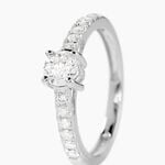 Bague Eliisa Or Blanc Diamant - Bagues solitaires Femme | Histoire d&rsquo;Or