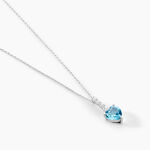 Collier Fany Or Blanc Topaze Et Oxyde De Zirconium - F&ecirc;te des m&egrave;res Femme | Histoire d&rsquo;Or