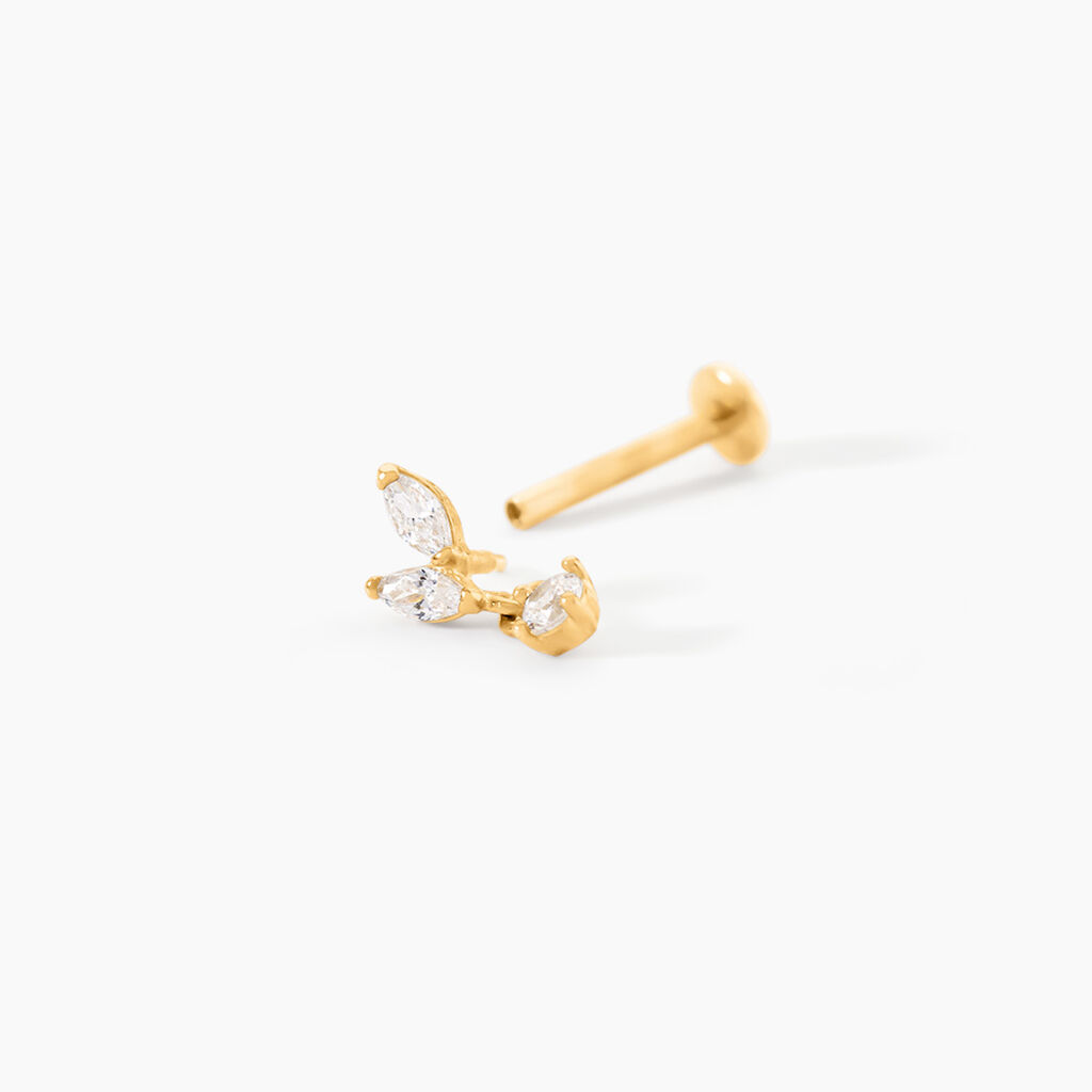 Piercing Fedot Or Jaune Oxyde De Zirconium - Piercings d'oreilles Femme | Histoire d&rsquo;Or