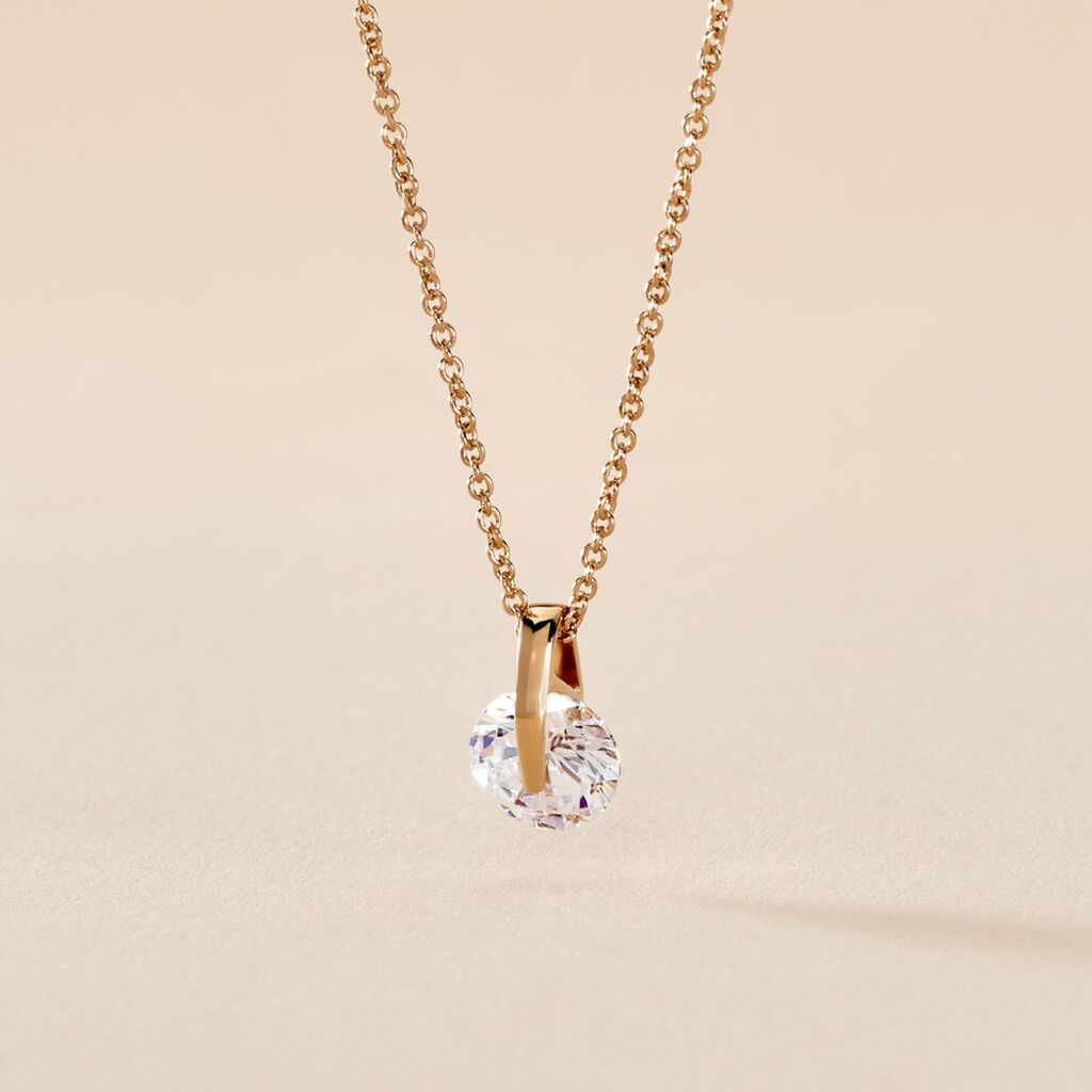 Collier Nelina Plaqu&eacute; Or Jaune Oxyde De Zirconium - Colliers fantaisie Femme | Histoire d&rsquo;Or
