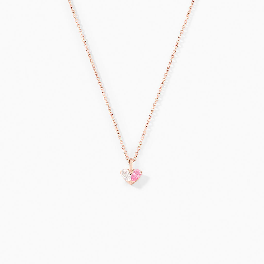 Collier Myhalf Argent Rose Oxyde De Zirconium - Colliers fantaisie Femme | Histoire d’Or