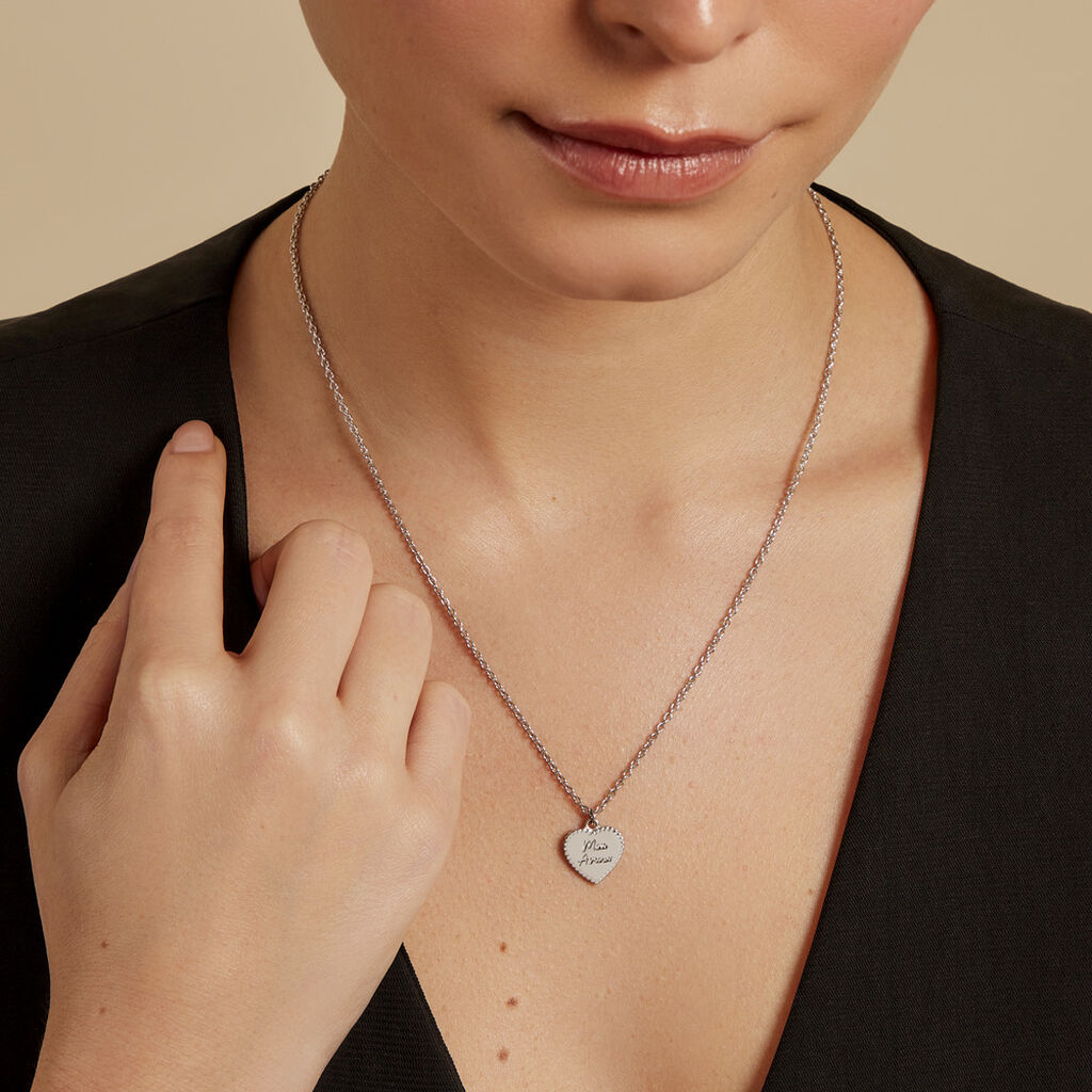 Collier Tiffen Argent Blanc - Colliers fantaisie Femme | Histoire d’Or
