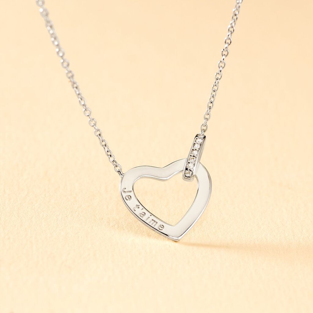 Collier Elanda Argent Blanc Oxyde De Zirconium - Colliers fantaisie Femme | Histoire d&rsquo;Or