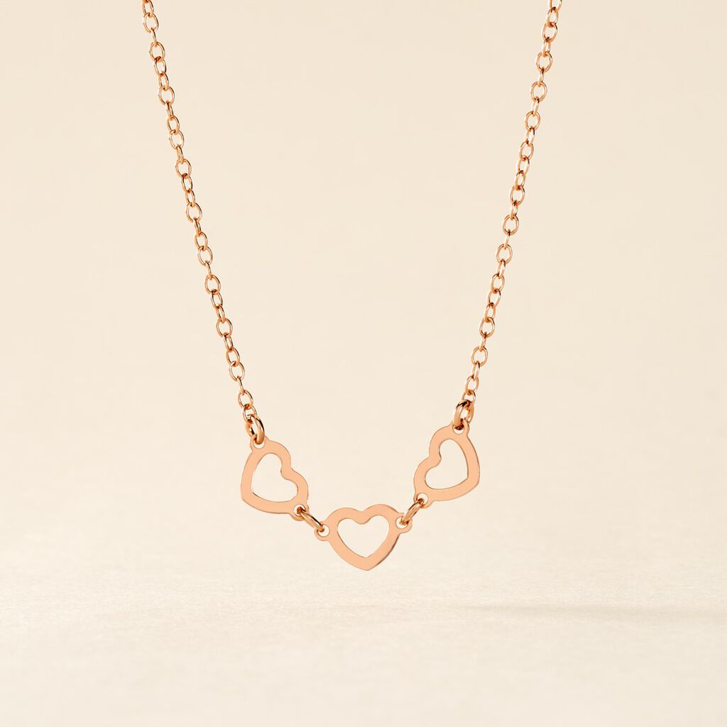 Collier Trinity Argent Rose - Ras de cou Femme | Histoire d’Or