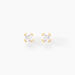 Boucles D'oreilles Puces Doreen Or Jaune Oxyde De Zirconium - Clous d'oreilles Famille | Histoire d’Or