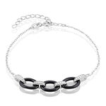 Bracelet Nowell Argent Blanc Oxyde De Zirconium Et C&eacute;ramique - Bracelets Femme | Histoire d&rsquo;Or