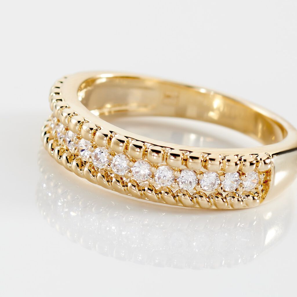 Bague Marie-baptistine Plaqué Or Jaune Oxyde De Zirconium - Bagues avec pierre Femme | Histoire d’Or