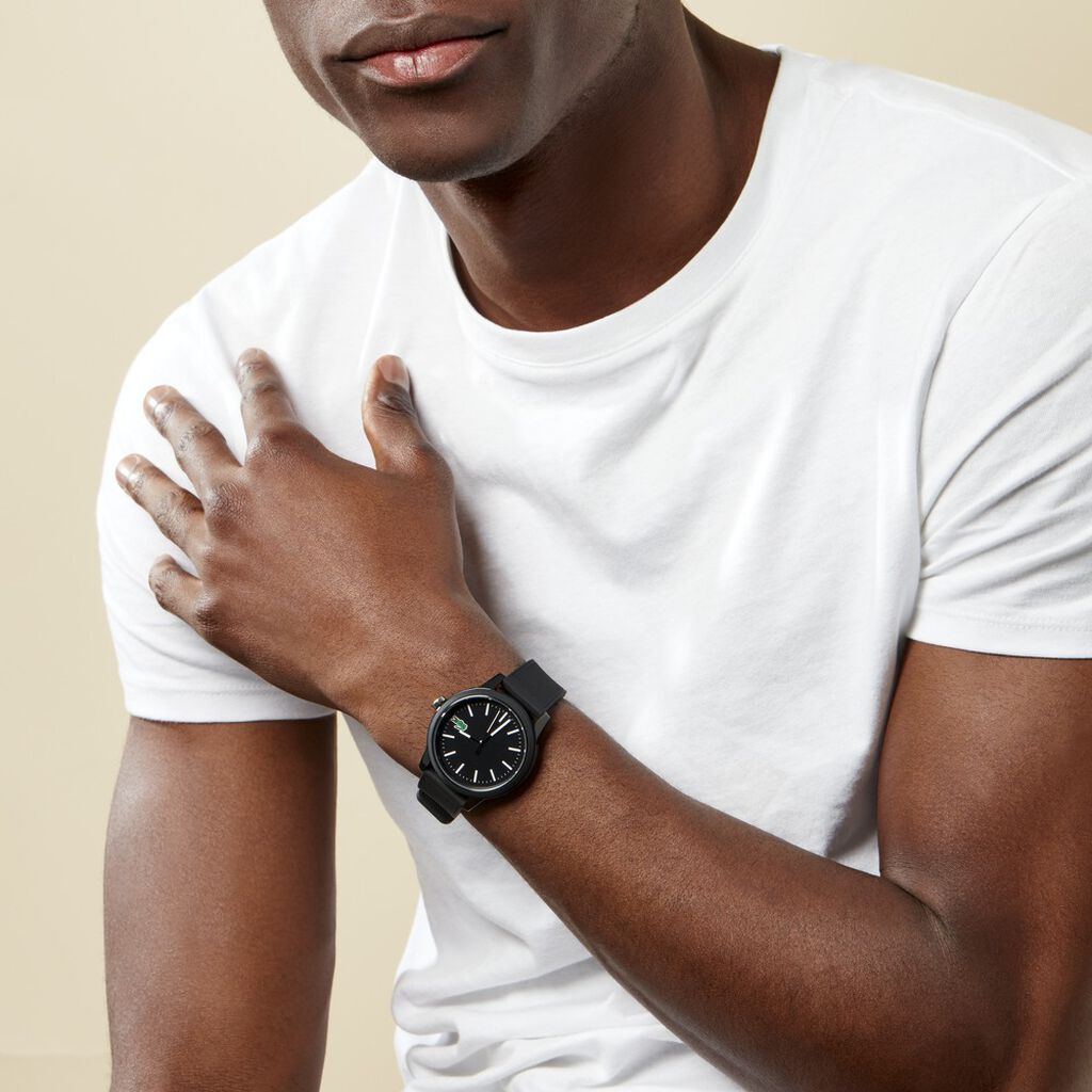 Montre Lacoste 12.12 Noir - Montres Homme | Histoire d’Or