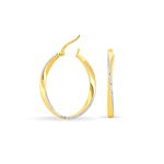 Cr&eacute;oles Doralynne Or Bicolore - Boucles d'oreilles cr&eacute;oles Femme | Histoire d&rsquo;Or