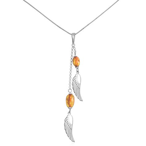 Collier Argent Blanc Aglaee Ambre - Colliers fantaisie Femme | Histoire d’Or