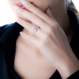 Bague Tina Or Blanc Rubis Et Diamant - Bagues solitaires Femme | Histoire d’Or