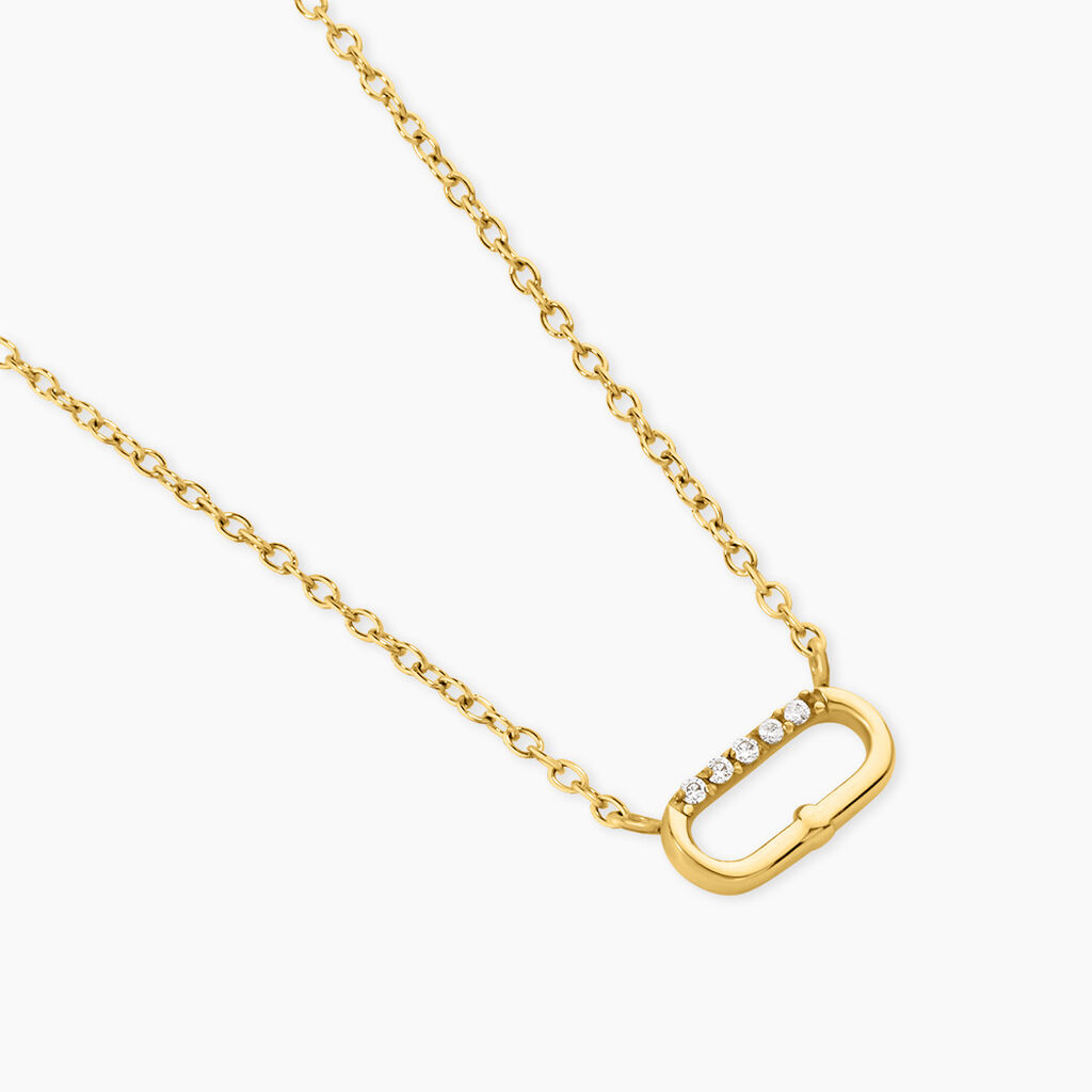 Collier Gilia Acier Jaune Oxyde De Zirconium - Colliers fantaisie Femme | Histoire d&rsquo;Or