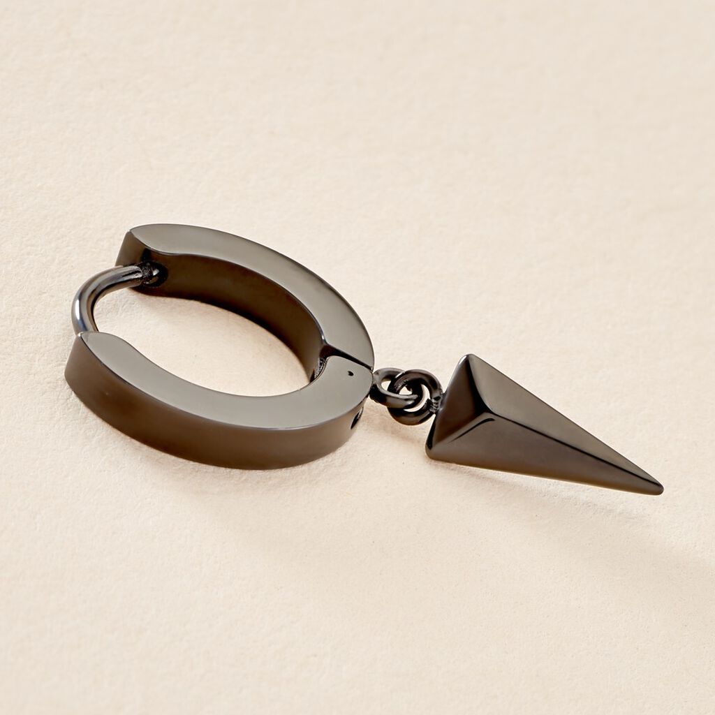 Cr&eacute;ole Unitaire Argyris Acier Noir - Piercings d'oreilles Homme | Histoire d&rsquo;Or