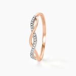 Bague Alizee Or Rose Diamant - Bagues avec pierre Femme | Histoire d&rsquo;Or