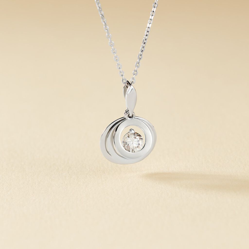 Collier Yoheved Argent Blanc Oxyde De Zirconium - Colliers fantaisie Femme | Histoire d&rsquo;Or