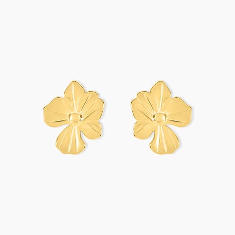 Boucles D'oreilles Puces Rahima Acier Jaune - Nouveautés Femme | Histoire d’Or