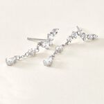 Boucles D'oreilles Pendantes Lir Argent Blanc Oxyde De Zirconium - Boucles d'oreilles fantaisie Femme | Histoire d&rsquo;Or