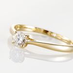 Bague Solitaire One Or Jaune Diamant - Bagues solitaires Femme | Histoire d&rsquo;Or