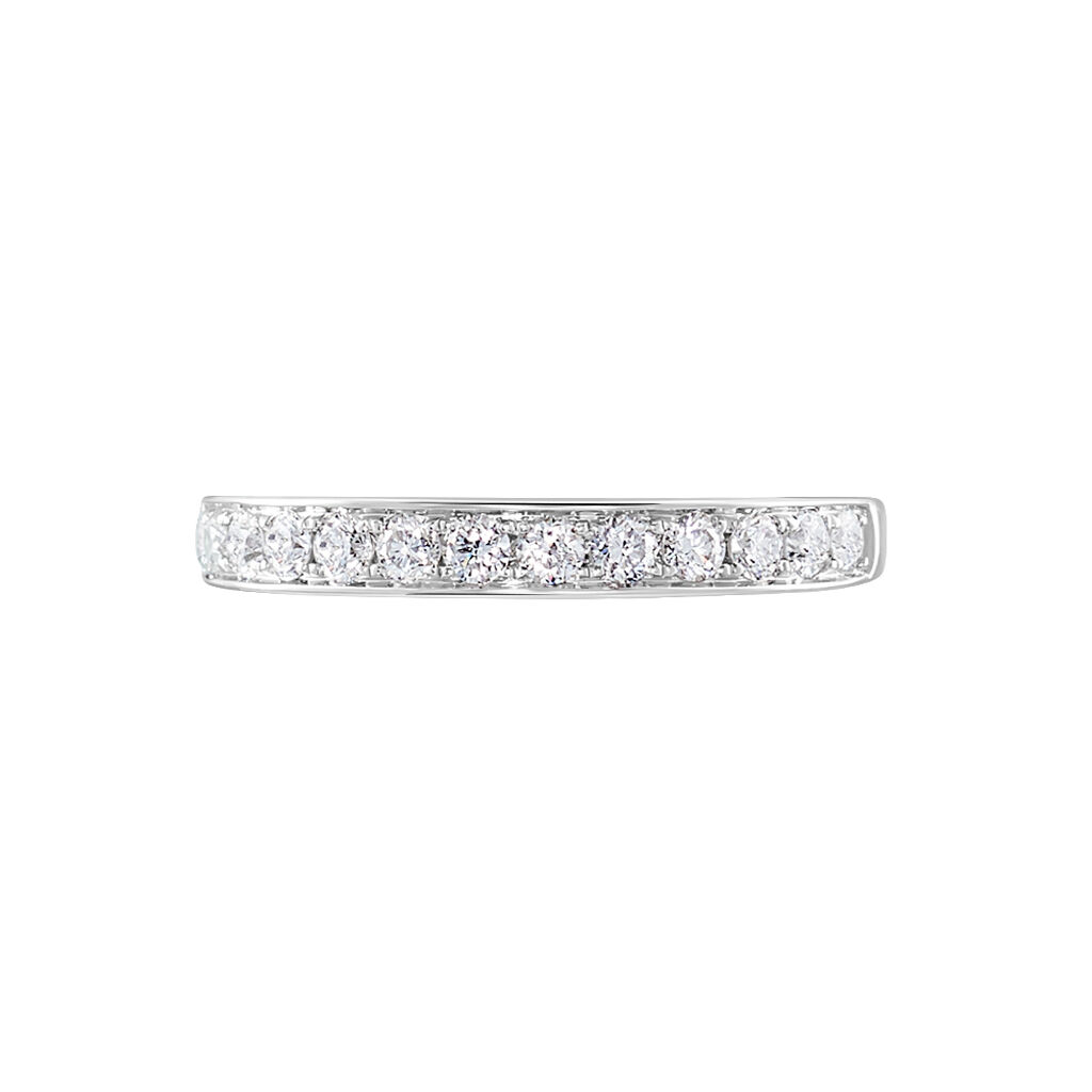 Alliance Valentine Or Blanc Diamant Synthetique - Alliances Femme | Histoire d’Or