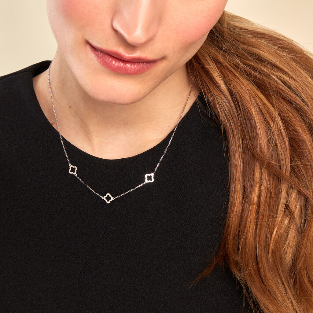 Collier Tavie Argent Blanc - Colliers fantaisie Femme | Histoire d’Or