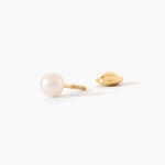 Boucles D'Oreilles Puces Bianca Or Jaune Perle De Culture - Clous d'oreilles Enfant | Histoire d&rsquo;Or