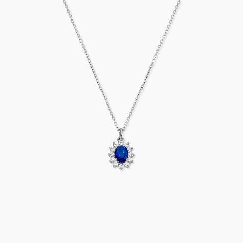 Collier Perez Argent Blanc Oxyde De Zirconium - Colliers fantaisie Femme | Histoire d&rsquo;Or