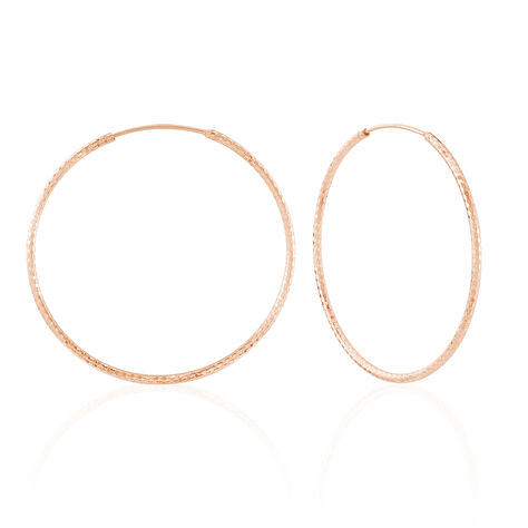 Creoles Argent Rose Agathe - Boucles d'oreilles créoles Femme | Histoire d’Or