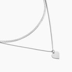 Collier Argent Blanc Sapphira - Colliers doubles et triples cha&icirc;nes Femme | Histoire d&rsquo;Or