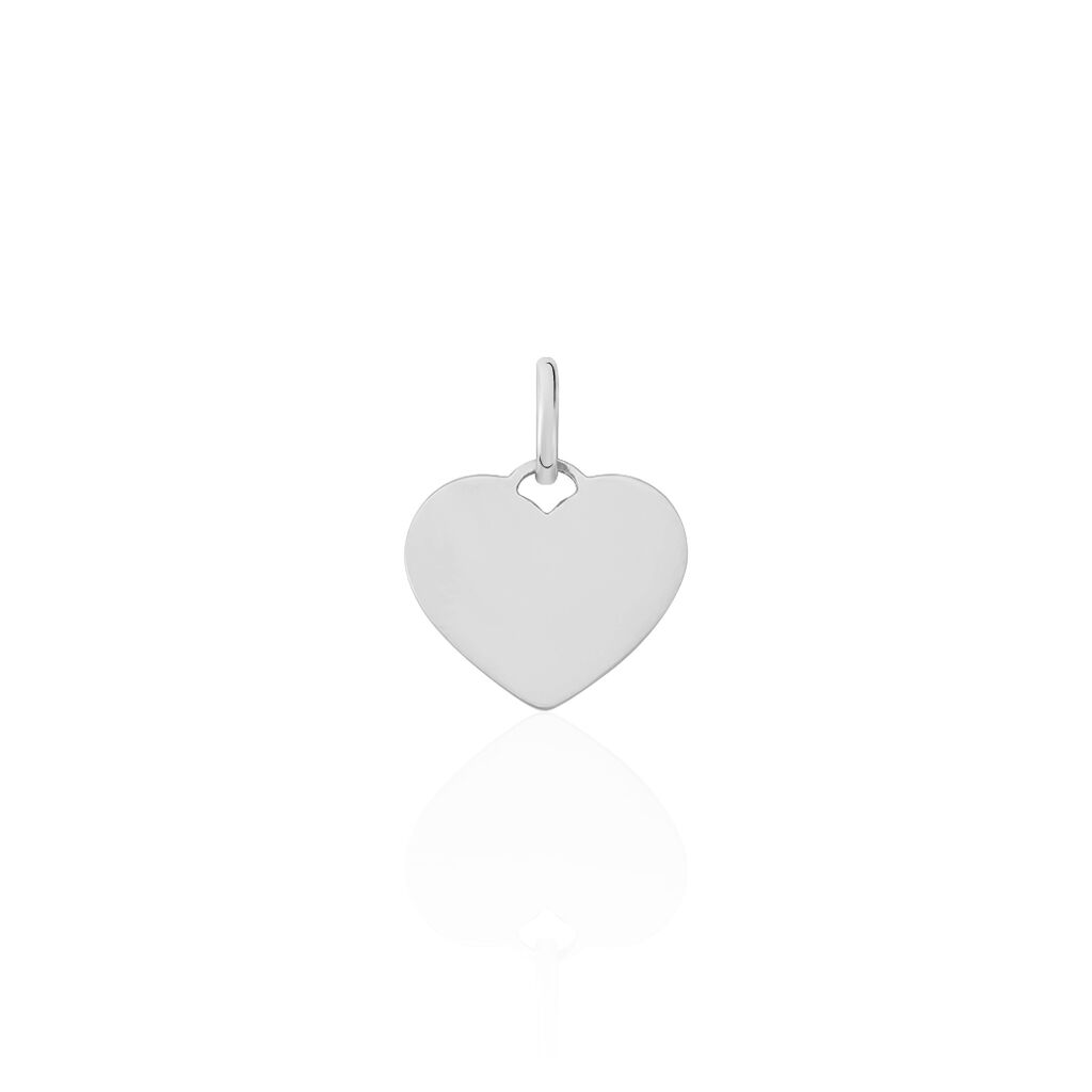 Pendentif Ange Coeur Or Blanc - Pendentifs Baptême Famille | Histoire d’Or