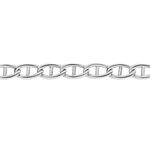 Cha&icirc;ne Capucin Or Blanc Maille Marine Plate - Chaines Femme | Histoire d&rsquo;Or