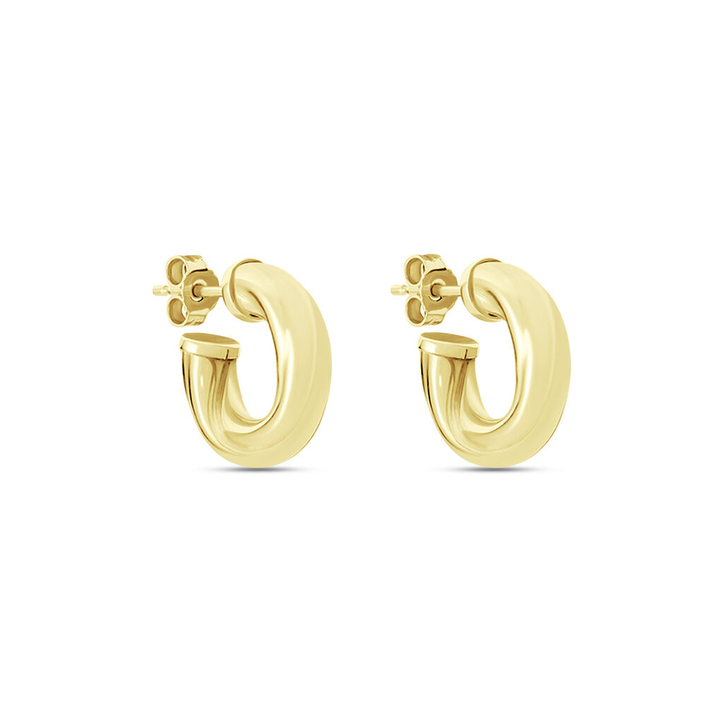 Créoles Argent Dore Sunset - Boucles d'oreilles créoles Femme | Histoire d’Or