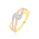 Bague Kyliane Or Tricolore Diamant - Bagues avec pierre Femme | Histoire d&rsquo;Or